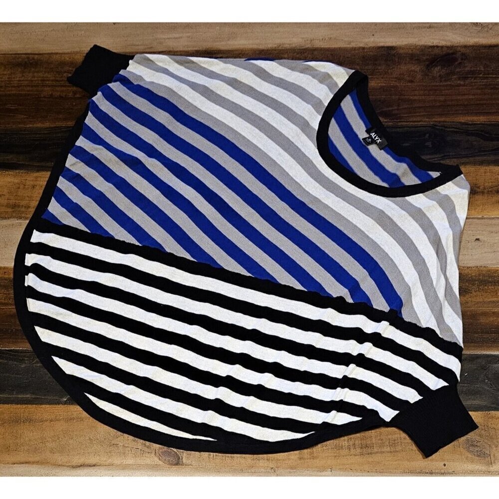 ALYX Sweater Poncho Lightweight Oversized Short Seelve Style Striped Women's XL